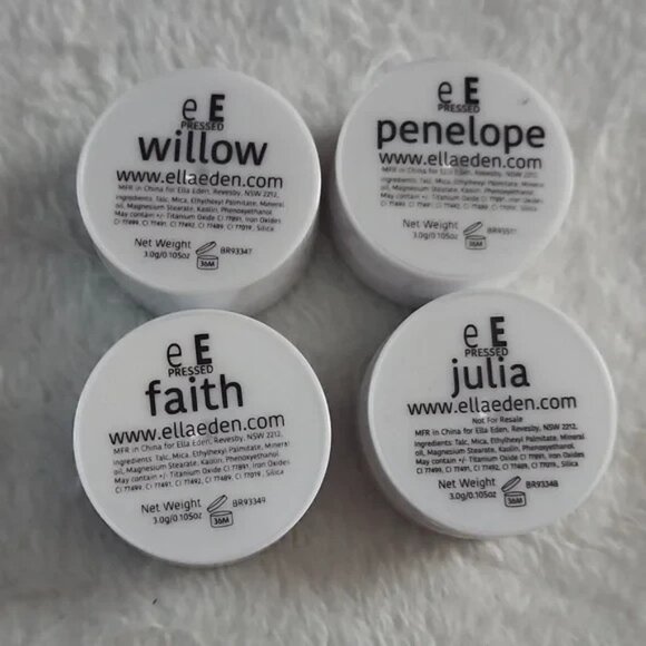 Ella Eden London Pressed Eyeshadow (4) Lot New - Picture 2 of 4